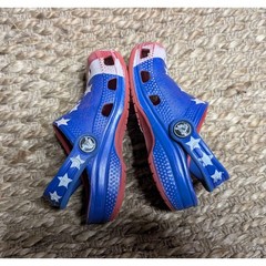 Crocs Classic American Flag Clog Size C8 Patriotic July 4th Beach Summer