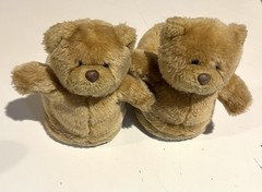 Build A Bear Vintage Teddy Beat Slippers, Kids Size M 11-12. Very Good Used