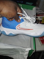 Nike Giannis Immortality 4 SE GS White Blue Kids Youth 7 BasketballHF1181-100