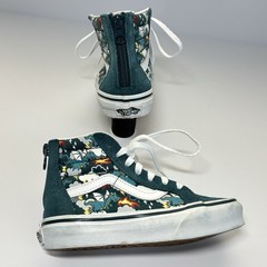 Vans Kid’s Dragon Glow In The Dark Suede SK8 Hi-Top Lace-Up Zip-Back Shoes Sz 12