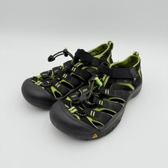 KEEN Sandals Kids 3 US Black Lime Green Waterproof Sport Outdoors Hiking School