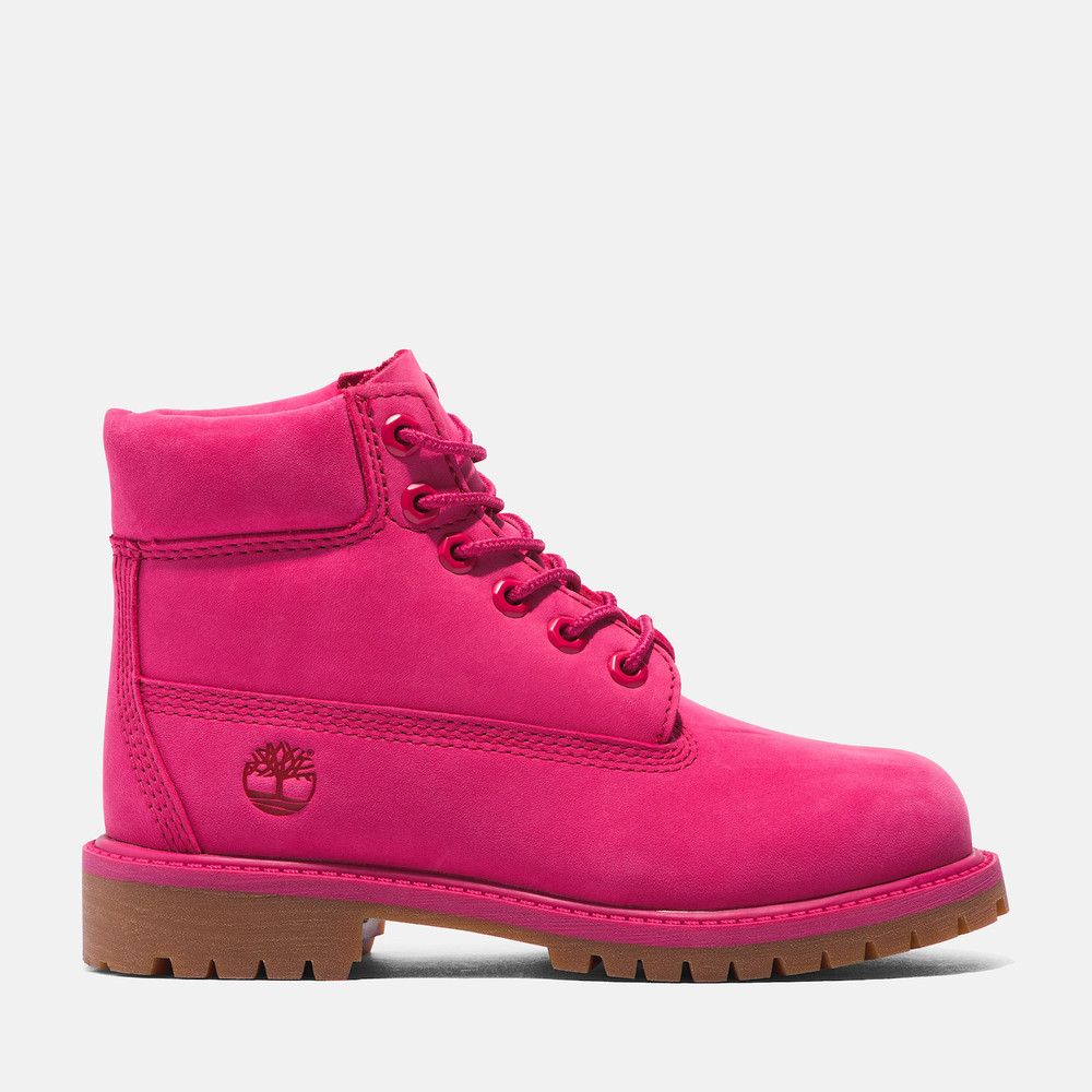 Timberland 6I n Premium Grade School Boots Outdoors Pink Suede Size 4.5 Jr Shoes