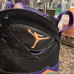 Jordan Air Jordan 7 Retro Black Multicolor Unisex Kids Sneakers 4Y