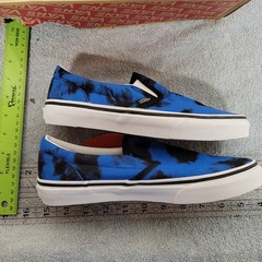 Vans Classic Slip-On Oversized Tie Dye Dazzling Blue Black VN0A4UH8ABR Size 5.5Y