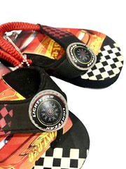 Disney PIXAR Cars Flip Flops Ankle Strap Lightning McQueen Small 5/6 Sandals