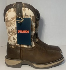 Durango Children’s Lil‘ Rebel Desert Camo Square Toe Boots DBT0208C Size 1M