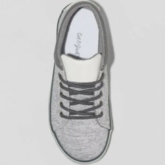Cat & Jack™ ~ Youth Size 2 ~ Light Gray ~ Walter ~ Lace Up Casual Shoes/Sneakers