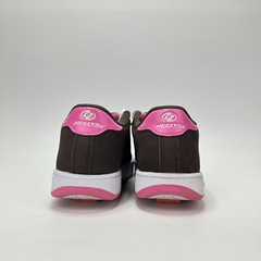 Heelys Roller Brown Pink White Laces 7348 Shoes Sneaker Youth Size 3