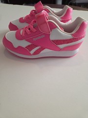 Reebok Classic Leather Hot Pink Glitter Girl Retro Shoes – Kids Youth Size 11