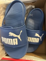 PUMA Popcat 20 Backstrap AC Inf Kids Slide Sandal Blue US 10C EU 27 373862-06