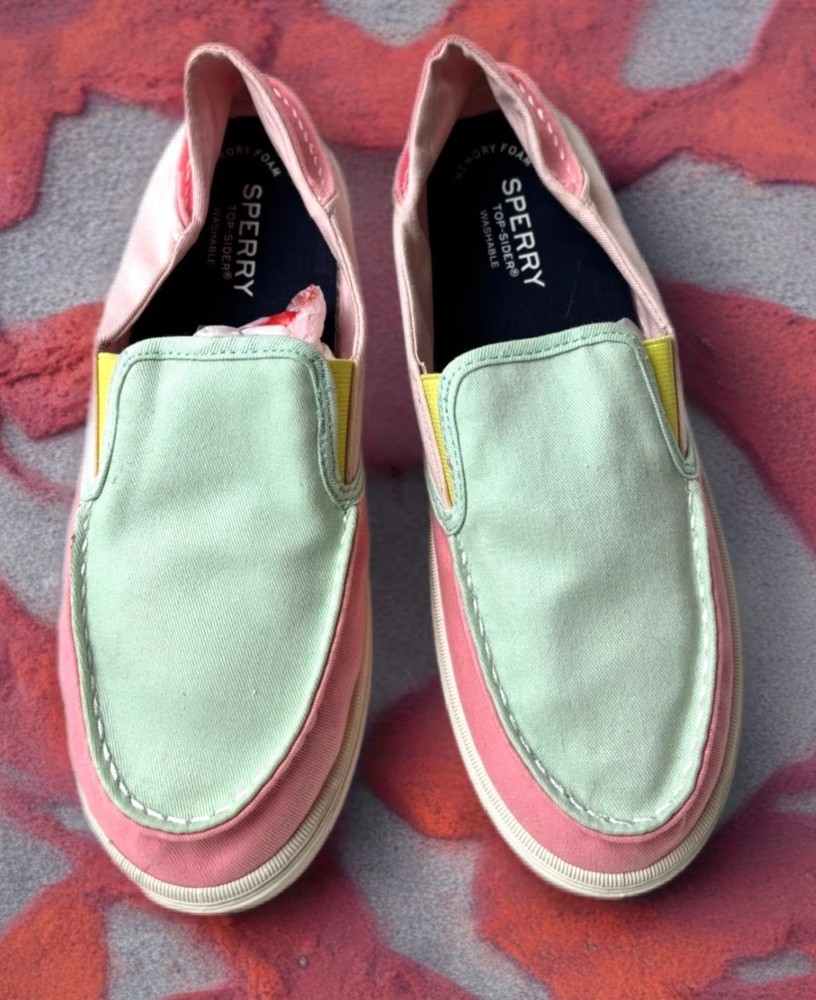 SPERRY Top Sider Salty Washable/Multi Pastel Girl Size 7M SCK165993