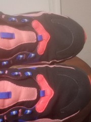 Nike Air Max 270 React GS Size 7Y Youth Black Crimson Blue Sneakers CT1579-001
