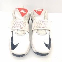 Nike Team Hustle D8 JDI Basketball Shoes Youth Boys Size 7 Leather White AQ9977