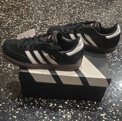 adidas Samba J Unisex Kids Athletic Sneaker Black/White US 13K IF1945
