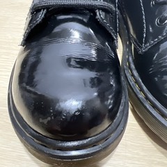 Dr. Martens Combat With Bouncing Soles Boots Youth Size 2 Zip Black Patent AW004