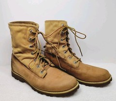 Timberland Roll Top Boots Leather Textile A13ST 3898 Tan Big Kids Girls Size 7