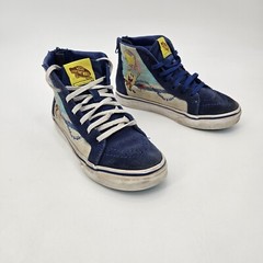 VANS x Spongebob Squarepants Zip High Top Shoes Youth’s Size 2 Skate Blue 721356