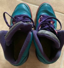 Jordan Retro 5 PS Blue w/ Pink & Purple High Top Sneakers Size 3Y 440893-307