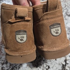 Bearpaw Brown Suede Fur Lined Ankle Bootie Unisex Kids Size 5