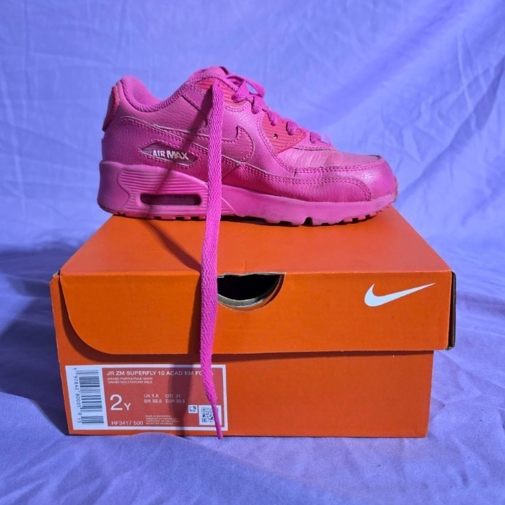 Nike Air Max Pink Low Top Kids Athletic Sneaker US 13C EU 31 833377-603