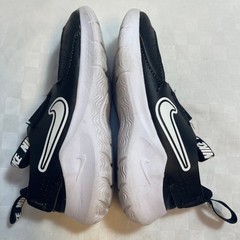 Nike Flex Runner 3 Kids Black White Slip On Sneakers FN1449-005 Size 11C