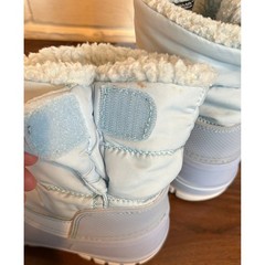 Lands End Kids Light Blue Insulated Snow Boots Water Resistant 3M Thinsulate 3M