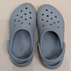 CROCS Kids J2 Off Court Daisy Clogs 209061-4NS Blue Calcite Flowers