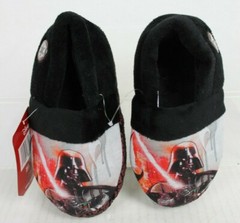 NEW Star Wars Darth Vader Kids Plush Indoor House Slippers Youth Sz Med 9-10 NWT