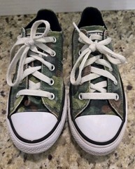 Converse Chuck Taylor All Star Green Camo Low Top Sneakers Shoes Youth Size 13