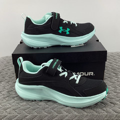 Under Armour Charged Assert 10 Unisex Kids Black Mint Athletic Mesh Sneaker 3Y