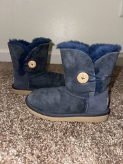 UGG Boots Toddler Bailey Button II Boot Blue Size US 13 KIDS EUR 30