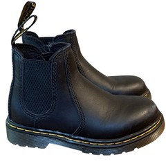 Dr. Martens Chelsea Boots Softy T Leather 2976 Zip Up Black Kids Toddler US 9