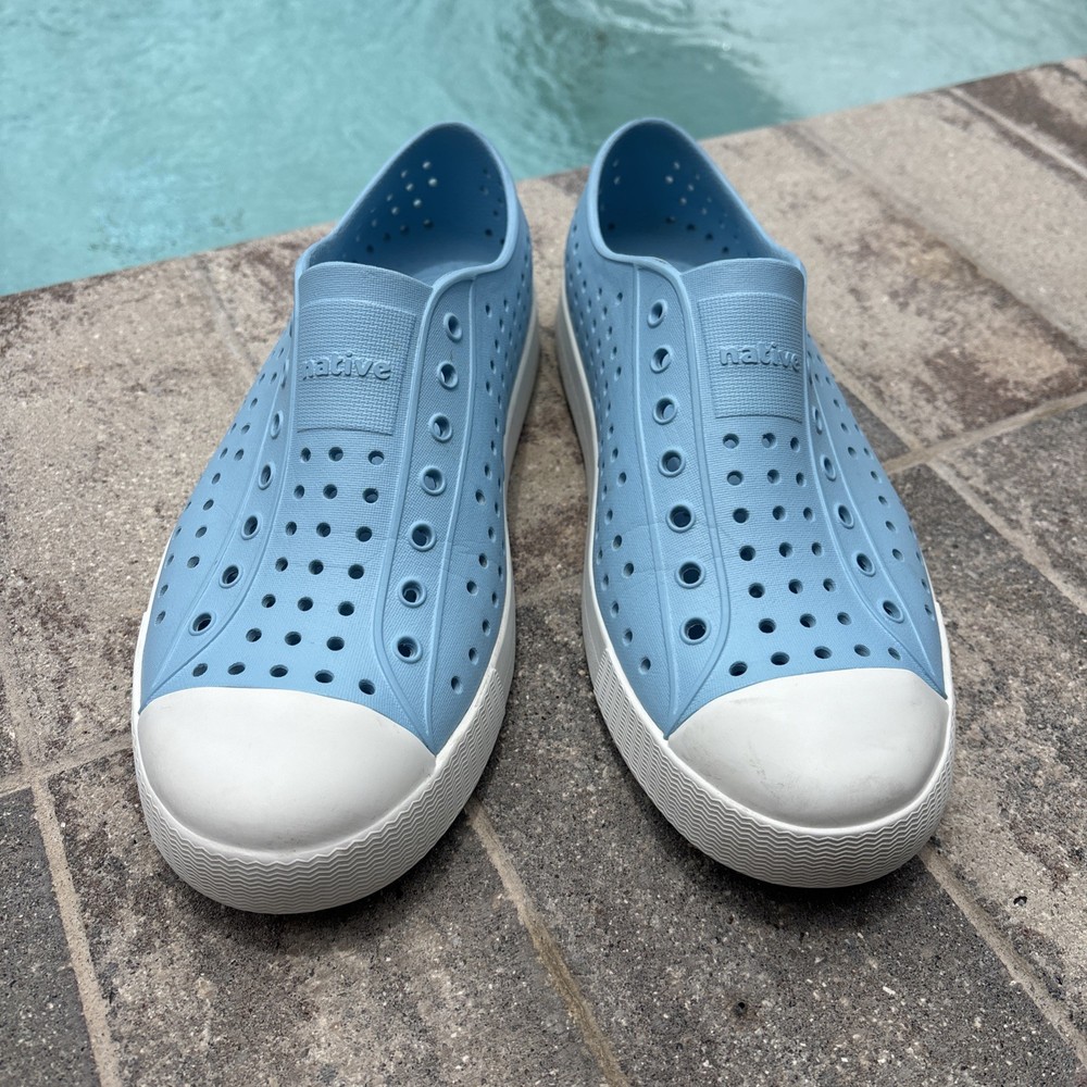 NATIVE Jefferson Slip On Water Shoes Skip Light Blue Junior Girls Boys J6