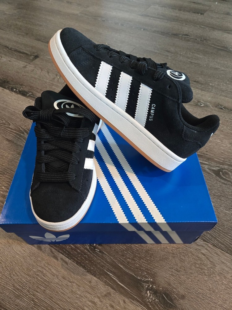 Adidas Campus 00s J Core Black White Youth Size 5 Women 6.5 HQ6638 Box
