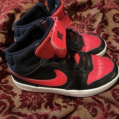 Nike Court Borough Mid 2 Sneaker Kids University Red/Black, Size 2Y