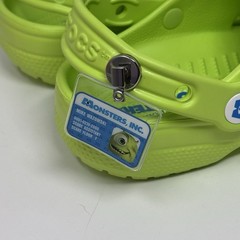 Crocs Clogs Disney Pixar Monsters Inc Mike Wazowski Youth Big Kids Size J2 NEW