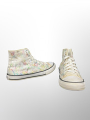 Converse Chuck Taylor All Star High Butterfly Shine Youth Size 3 Used A01481F