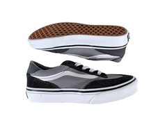 New Adorable Vans Brooklyn LS Little Boys Comfort Shoes Size 3 Youth 2 Tone Gray
