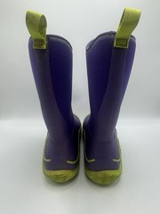 Muck Boot Company Purple/Green Rain Boots Rubber Pull-On Mid-Calf US 5 UK 4