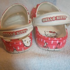 Crocs Hello Kitty Clogs Red Pink Polka Dots Kids Size 11 C Pre School Toddlers
