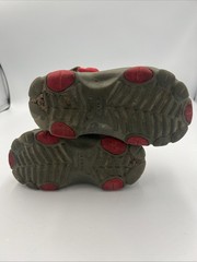 Crocs Kids Clogs Shoes Size C 10 Navy Greenish-Gray W/ Red Adjustable Back Strap