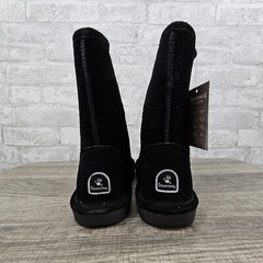 Bearpaw Winter Boots Youth Size 4 Black Emma Suede Wool Blend