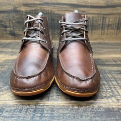 Ariat Holbrook Leather Chukka Boots Shoes Kids Boys Size 2.5 Brown Moc Toe