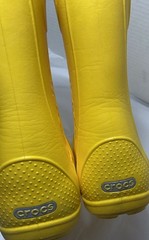 Crocs Kids Yellow Handle It Rain Boots US size 3 Kids EUC