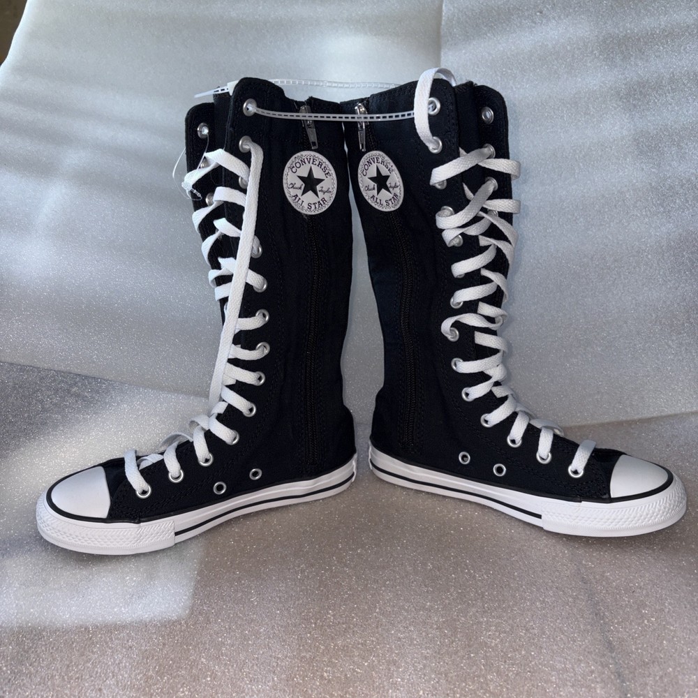 Converse Check Taylor All Star XX Hi Shoes Kids Size 13 Lace Up Side Zip Black/W