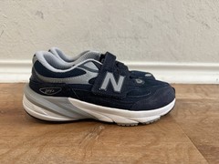 New Balance 990 V6 Hook and Loop 1.5 Xtra Wide Toddler Gray and Navy