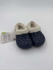 CROCS MAMMOTH EVO CLOG SHOE Navy Oatmeal Toddler C 6/7~NWT