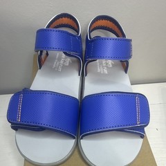 See Kai Run Logan Blue Orange Strappy Hook & Loop Sandal Kids size 12 new in box