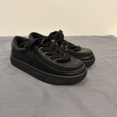 Billy Classic Leather Lace Low Sneakers Kids 12 Black Zip Orthotic Boys Girls