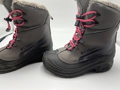 Columbia Kids Bugaboot Waterproof Boot 1790101008 Grey/Pink Youth Sz 2 Shoe